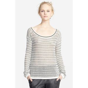 ALICE + OLIVIA ETHAN NOVELTY STRIPE SWEATER